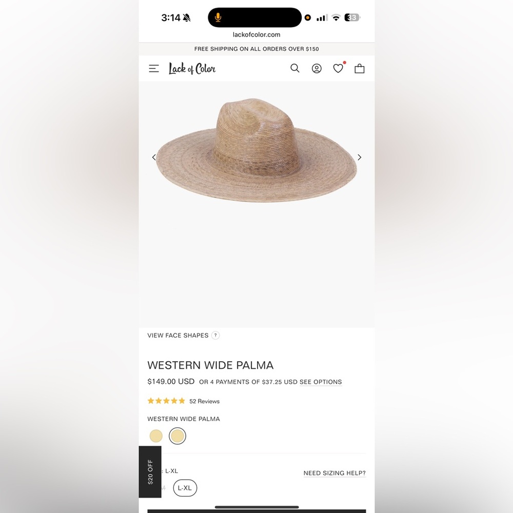 Lack Of Color Tan Wide-Brimmed Hat